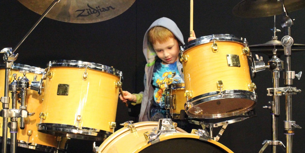 Brad on drums