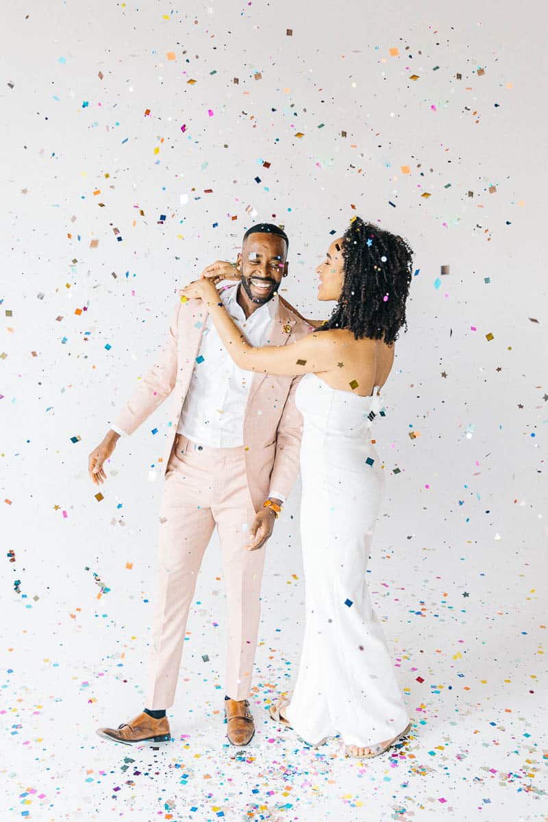Bright and colorful wedding photographs